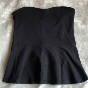 Express strapless peplum top